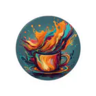 CoffeePixelのPixelBrew Cup（ピクセルブリューカップ） - クリエイティブな一杯で毎日を彩ろう Tin Badge