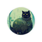 猫子猫のジト目な猫 Tin Badge