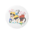 だいこくの猫絵生活ショップのToCiel会長&Camomille秘書_猫絵生活 Tin Badge