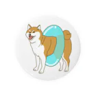 takaseのSHOPのプールに行く気の柴犬 Tin Badge