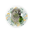 mariechan_koboの035 ウロコインコノーマル オレンジ小花のリース Tin Badge