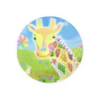 HI-KUN ART MUSEUM　　　　　　　　(ひーくんの美術館)のしあわせのキリン Tin Badge