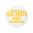 Mappila SHOPのカレッジ風(ミシガンカラー)　フラットアース FLATEARTH Tin Badge