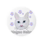 れいにゃん堂&れいにゃあ～と😺のチョークアートの白猫[Magao Neko] 缶バッジ