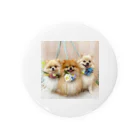 3pomeranian-leo-house　グッズショップのPomeranianpuppy 缶バッジ