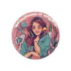 Mi-ko333shopのマイコレクション 美しい女性 Tin Badge
