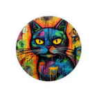 Hayate Kawakami オリジナルのサイバーパンク猫 Tin Badge