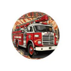 ビッグスマイルライフの消防車　cool Tin Badge