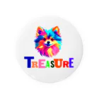 orangeandblueのTreasure（ポメラニアン） Tin Badge