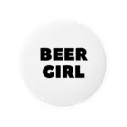 BEERのビールガール_黒字(白背景) Tin Badge