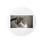 OKEN-11の猫グッズ　モノクロ写真　クラシック Tin Badge