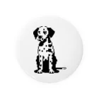 &AIのピクセルアートダルメシアン　4 Tin Badge