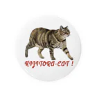 もっち（mocchi）のお散歩キジトラ猫ちゃん！ Tin Badge