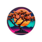 RetrowaveFlowerのRetrowaveFlowerー金木犀ー Tin Badge