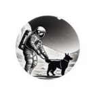 宇宙開発デザイン科の犬の散歩が日課です Tin Badge