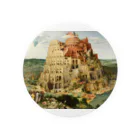 名画館のブリューゲル「バベルの塔①」　ピーテル・ブリューゲルの絵画【名画】 Tin Badge