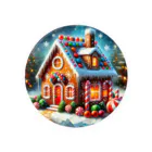 Chee & MarkusのChristmas Candy House Tin Badge