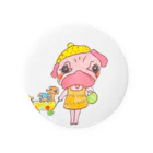 M_pugのおしゃれぱぐちゃん Tin Badge