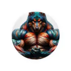 muscle_laboのrainbow wolf strong 缶バッジ