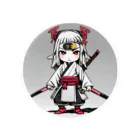Zamurai【侍-samurai-】アートの女流Zamurai【侍女-makatachi-】ディフォルメ 缶バッジ