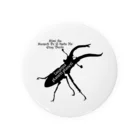 Beejouxのプラネットミヤマクワガタ時々国産ミヤマ(Black) Tin Badge