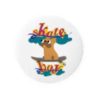 sloth_giraffeのスケートボードするワンコ Tin Badge