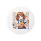 ほっこり絵音舎のウクレレ大好き ナナちゃん Tin Badge