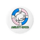 ehime@けだま&もち＆すみのAGILITY SPITZ「ぴょ〜んと飛ぶよ」 Tin Badge