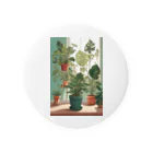 kamako-0608の観葉植物のイラスト Tin Badge