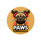 Urban pawsのパグチワワ「Paws of Power」 缶バッジ