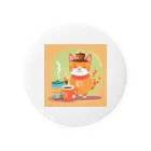 piyomingoのコーヒー猫マン Tin Badge