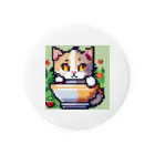 雪売店のマグカップかくれんぼ猫 Tin Badge