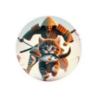 andanteのわくわくshopの猫と侍 Tin Badge