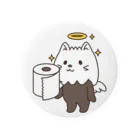 イラスト MONYAAT のねこかぶってるやつのトイレットペーパー Tin Badge