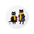 Lapis SHOPの黒猫夫婦のお買い物 Tin Badge