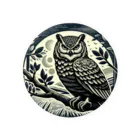 kotpopのOwl gazing from a branch Tin Badge