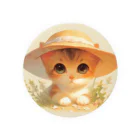 AQUAMETAVERSEの帽子をかぶった可愛い子猫 Marsa 106 Tin Badge