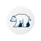 おもしろいTシャツ屋さんのホッキョクグマ　北極熊 缶バッジ