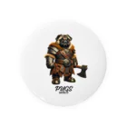 パグの世界の異世界のパグちゃん Tin Badge