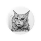 でんちゃんの鉛筆画の猫ちゃん Tin Badge