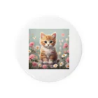 WolthCaの可愛い猫に華を添えて Tin Badge