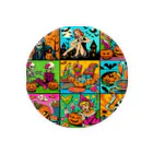 momonekokoのアメコミ風ハロウィン Tin Badge