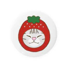 🐈AnimalsCanSpeak🐶の【おねむねこ】いちご帽猫ちゃん（アメショー） Tin Badge