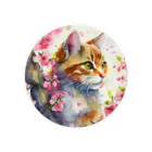 nerucotoの桜と猫 Tin Badge