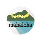 mahaloha808のmahaloha 丸ロゴ 缶バッジ