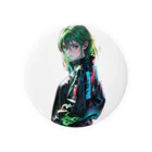 DRILLERのサイバーパンク　緑髪 Tin Badge