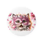 KVM｜kitten ＊ venetian-maskの仮面のセルカークレックス｜桜 ① Tin Badge