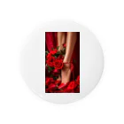 ニゴ猫　shopのred Rose heel  Tin Badge