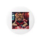 ayame_0923のポーカーをする猫は、いつも冷静な表情を崩さない。 Tin Badge