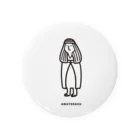 ねっこのAMATERASU_WOMAN_LINE_BK Tin Badge